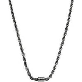 Armani Exchange Gunmetal Stainless Steel Chain Unisex Necklace AXG0163060