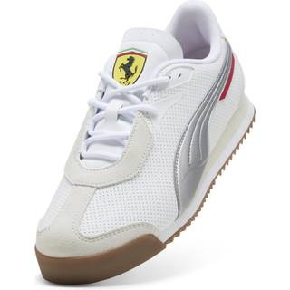 PUMA Scuderia Ferrari Roma Sneakers Unisex, Shoes, White/Aged Silver, 44.5 - Aged Silver - 44.5