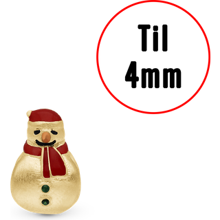 Christina Jewelry Jule charm 2024 Snowman forgyldt charm til sølvarmbånd på 4 mm