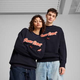 PUMA PREMIUM Essentials Relaxed Graphic Crew Unisex, Clothing, New Navy, L