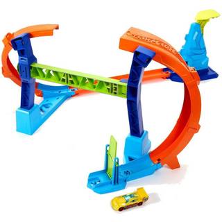 Hot Wheels Stunt Tracks Corkscrew Jump Champion bilbane med bil