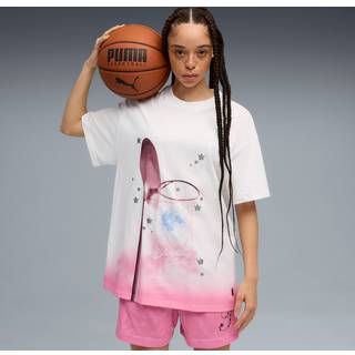 PUMA Shooting Stars Oversized Tee III Unisex, Clothing, White, XS