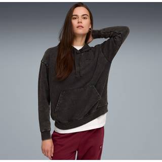 PUMA Essentials Elevated Relaxed Wash Hoodie Women, Clothing, Black, XL