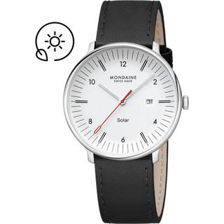 Mondaine MLE.41910.LBV Herrenuhr Doppio Solar Schwarz/Weiß 41 mm