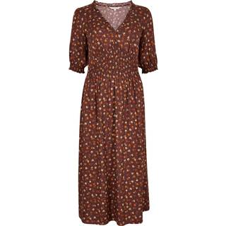 Apricot Apricot Red Ditsy Smocked Waist Tea Dress - 14