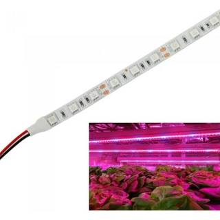 1 meter vandtæt aluprofil til vækst - 24V, 19,5W LED, 3:1 rød/blå fordeling, IP65, med stik - Kulør : Vækst