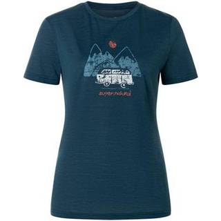 super.natural Women's Dolomites Campsites Tee Merino-shirt Damer størrelse S farve blå