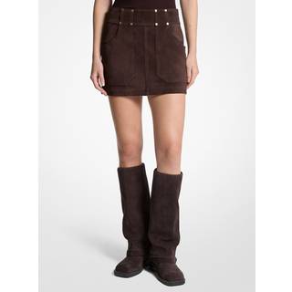 MK Suede Mini Skirt - Brown - Michael Kors - EU 34