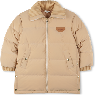 ChloÃ© Kids Logo down parka - pink - Y 12