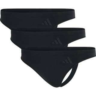 adidas 3-pak Sport Active Seamless Low Rise Thongs - Black - Medium