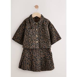 Next Animal Print Shirt and Pleated Skirt Set (3-16yrs)