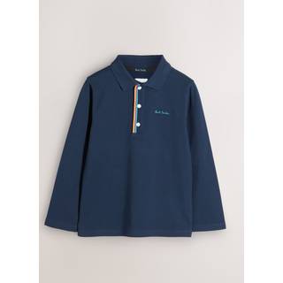 Paul Smith Junior Paul Smith Junior Boys Long Sleeve Signature Polo Shirt - 104-110cm (4-5 Years)