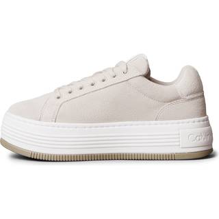 Suede Platform Trainers - Beige - EU 41