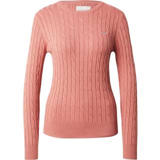 Gant GANT Pink Stretch Cotton Cable Knit Jumper
