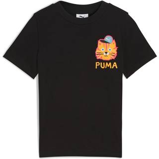 PUMA Moody Cat Graphic Tee I Kids, Clothing, Black, 2-3Y - Black - 2-3Y