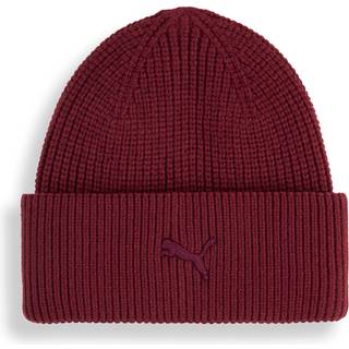 PUMA Wardrobe Essentials Chunky Mid Crown Beanie, Accessories, Ruby Shimmer, OSFA