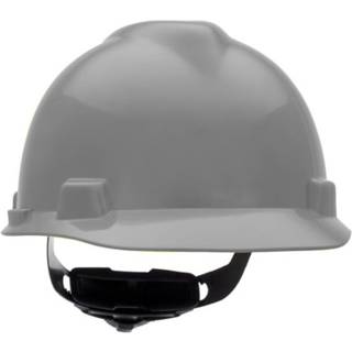 MSA 495855 V-Gard Cap Style Safety Hard Hat med FAS-TRAC III Ratchet Suspension | Polyethylen Shell Superior Impact Protection Selvjusterende kro