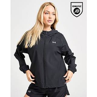 Under Armour Woven Windbreaker Full Zip Jacket, Sort - M