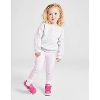 adidas Originals Girls' Colour Block Linear Crew Tracksuit Infant, Lilla - 6-9M