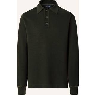 Hackett Hackett Cotton-Silk Long Sleeve Textured Knit Polo Shirt - Medium
