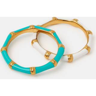 Accessorize Accessorize 2 -pakke med emaljeringe i rustfrit stål