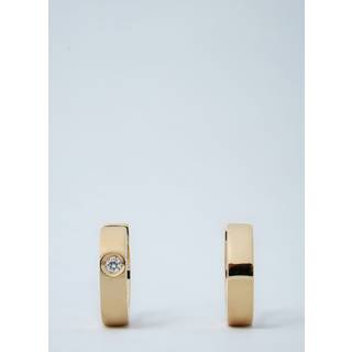 Toteme 18kt gold hoop earrings with diamond - gold - One Size