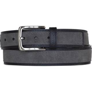 Nautica herre dristig mode og kjole læder med metal spænde bælte afslappet overlay - grå 34 tommer os