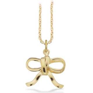 Scrouples halskæde i forgyldt med sløjfevedhæng