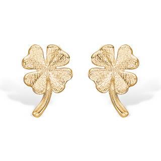 Blossom forgyldte firkløver ørestikker