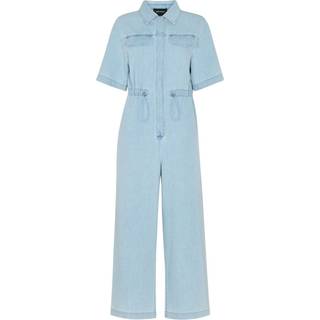 Whistles Whistles Blue Short Sleeve Utility Jumpsuit