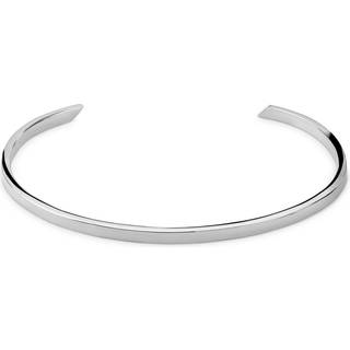 3 mm Poleret Rhodiumbelagt Justerbart Sterling Sølv Manchetarmbånd