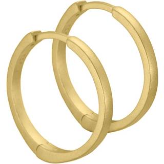 Maddie, 20 mm. creoler i sandblæst forgyldt sterling sølv med kliklås