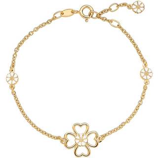 Lund Copenhagen marguerit armbånd i forgyldt med kløver
