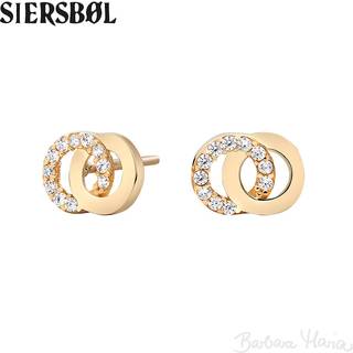 Siersbøl guld ørestikker - 383 040CZ3
