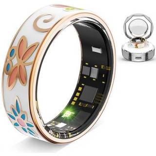 R18 Elegant emalje-smartring - størrelse: 22.2mm - farverig