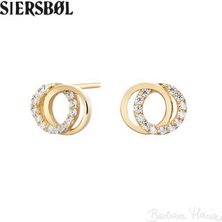 Siersbøl guld ørestikker - 383 052CZ3