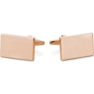 Polerede Rektangulære Rosaguldfarvede Manchetknapper