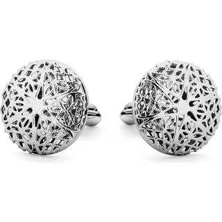 Meraklis | Sølvfarvede Hemmeligt Rum Stjerne Manchetknapper