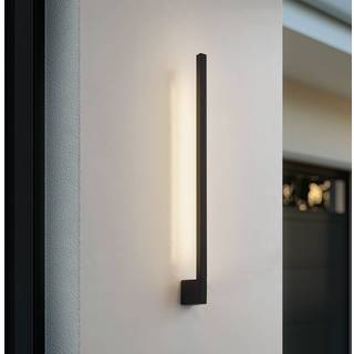Lindby - Neano udendørs LED-væglampe Højde 80 cm sort IP54 metal