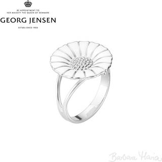 Georg Jensen Daisy sølvring m. hvid emalje - 20000903 - 50