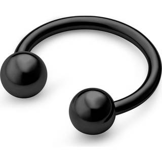 10 mm Sort Titanium Hestesko Barbell