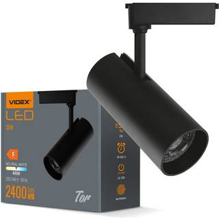 Tor skinnespot RA90 - Sort, 30W, 1-faset, 1F2W - Kulør : Neutral