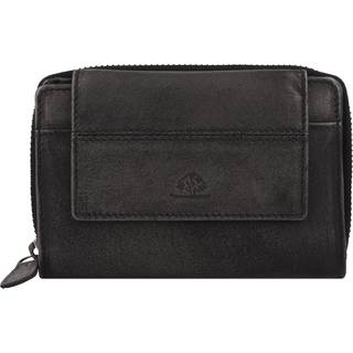 Geldbörse Leder 10x13cm kompaktes Damen-Portemonnaie "Destressed"