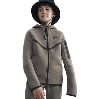 Nike Nike Grey Stone Tech Fleece Zip-Up Hoodie