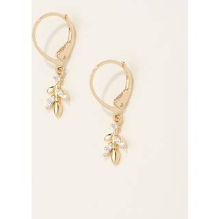 Fat Face FatFace Gold Tone Leaf Drop Earrings