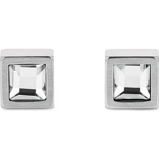 Essential Links Crystal Stud Earrings - Silver - One Size