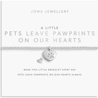 Joma A Little Pawprints On Our Hearts Bracelet - Silver - 17.5cm
