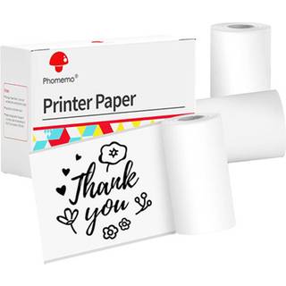 Termopapir 53 mm x 3,5 m - 3-pak til Phomemo printere