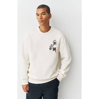 Next Cotton Rich Crew Sweatshirt med rund hals og grafisk Tryk