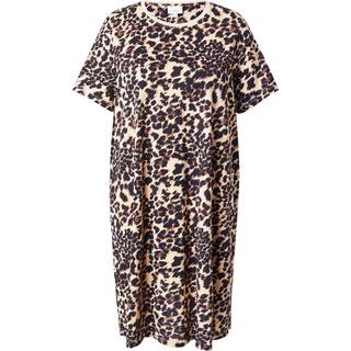 CarLulu kjole i økologisk bomuld med leopardprint, størrelse L (50-52)